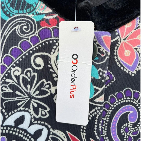 OC Order Plus Womens Carlisle Paisley Stylish Printed Coat Multicolor Sz Large - Picture 8 of 15